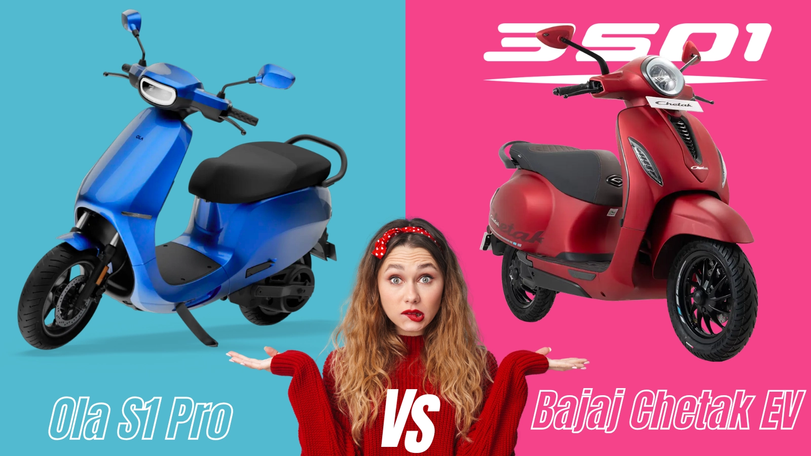Bajaj Chetak vs Ola S1 Pro detailed comparison