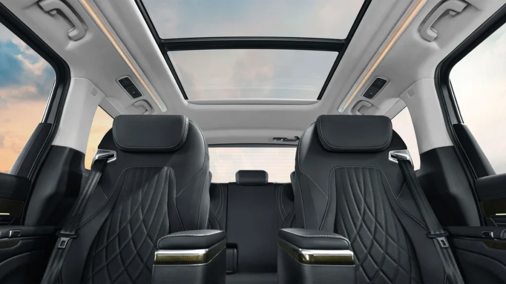 MG M9 EV interior and captain seats review