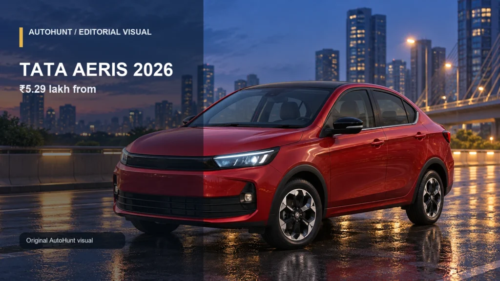 Tata Aeris front three-quarter AutoHunt editorial visual